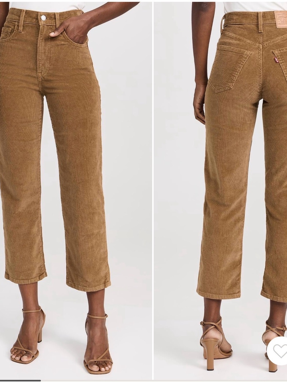 Levi’s Ribcage Straight Ankle Zip Corduroy Jean